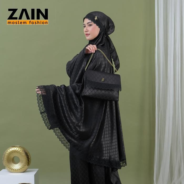 Zain Mukena Dewasa Shafira 3In1 Jaquard Silk Mewah Cantik Terbaru