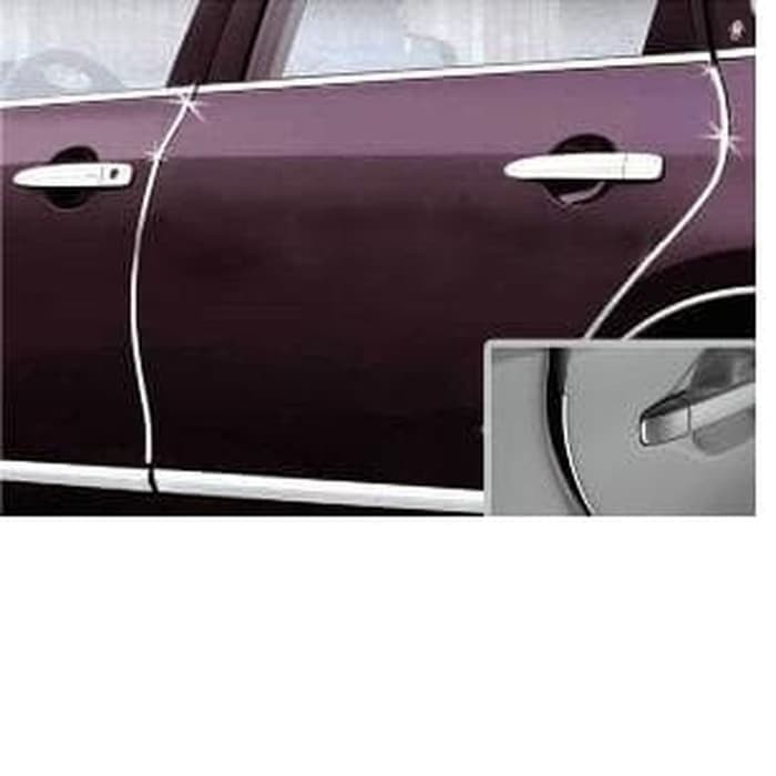 LIST MOULDING CHROME 6MM LIS SILVER LIST JENDELA LIST PINTU MOBIL