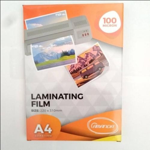 

Plastik Laminating A4 Amanda 100 Micron - 100 Lembar 220 X 310 Cm