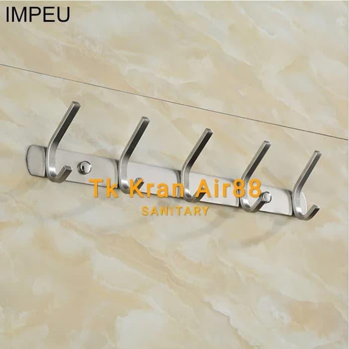 KAPSTOK/GANTUNGAN BAJU STAINLESS GANTUNGAN KAMAR MANDI