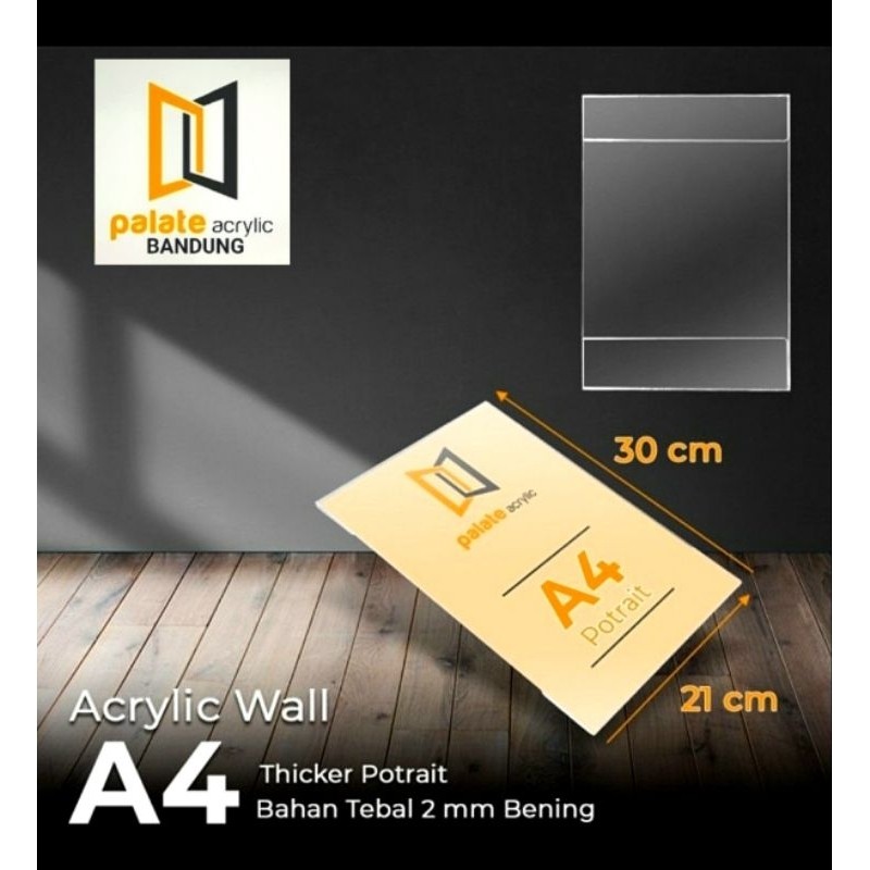 

ACRYLIC WALL/ AKRILIK THICKER A4 PORTRAIT/ AKRILIK DINDING BROSUR