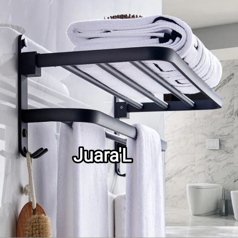 Rak Handuk Lipat . JEMURAN HANDUK ALUMINIUM