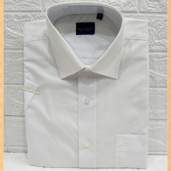 BEST SELLER Arrow Kemeja Putih Pria Kerja Kantor Formal Lengan Pendek 100% Original Arrow