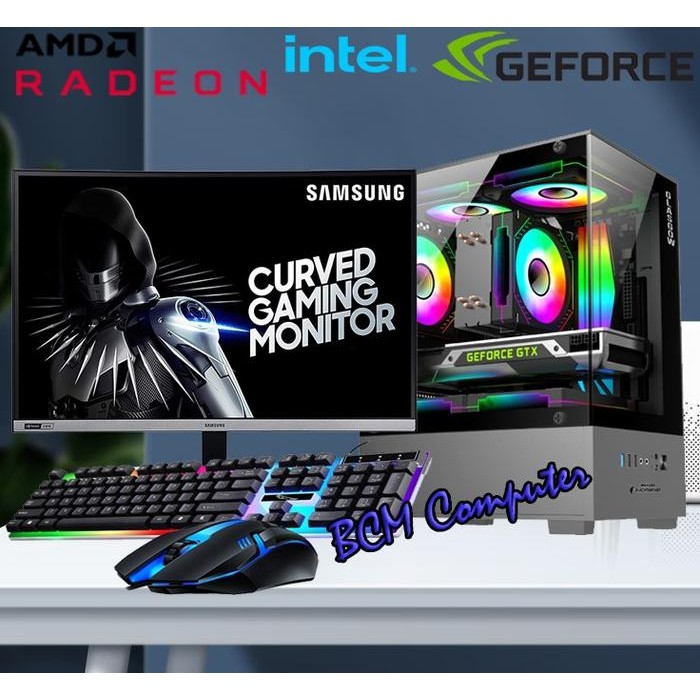 PC Rakitan Lengkap Core i5 10400F/Monitor 24"/Full Set Siap Pakai