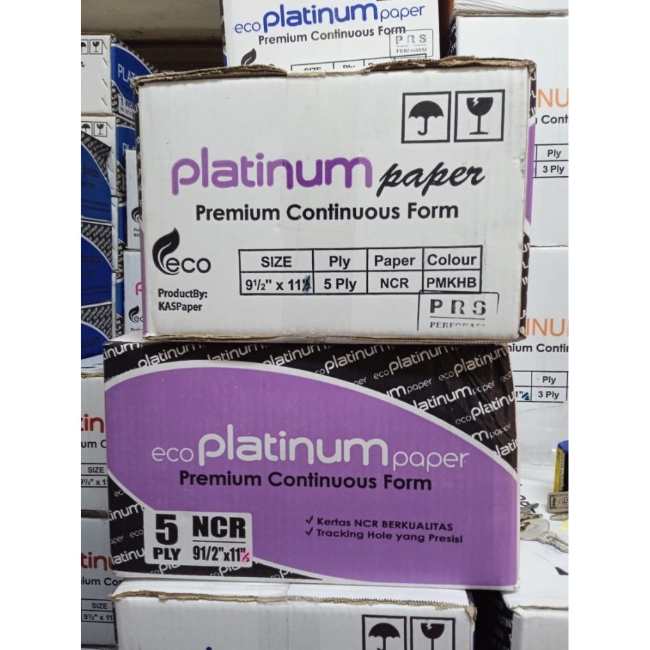 

Continuous Form Uk. 9,5 x 11/2 Inch, 5 Ply PRS (Bagi 2) Merk Platinum
