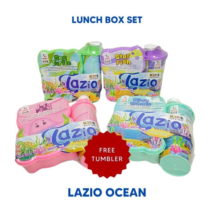 Harga Promo Lunch Box + Tumbler Set Lazio Dan Lazio Ocean Kotak Bekal Anak Tempat Makan Sekolah