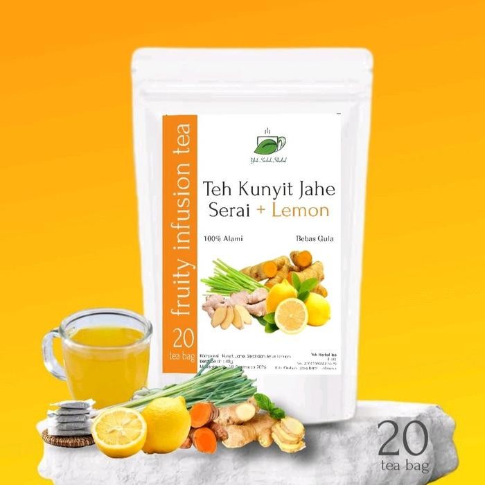 

TEH KUNYIT, JAHE, SERAI Minuman Herbal teh rimpang (20 tea bag) *yuk seduh botanikal