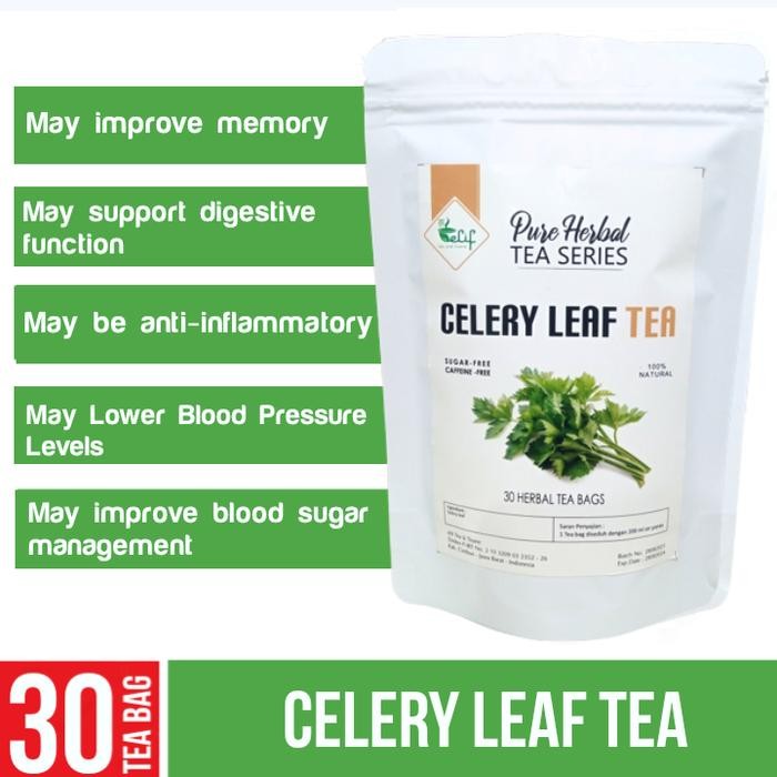 

Celery Leaf Tea : Pure Celery Leaves / Teh Daun Seledri (30 Tea Bag)