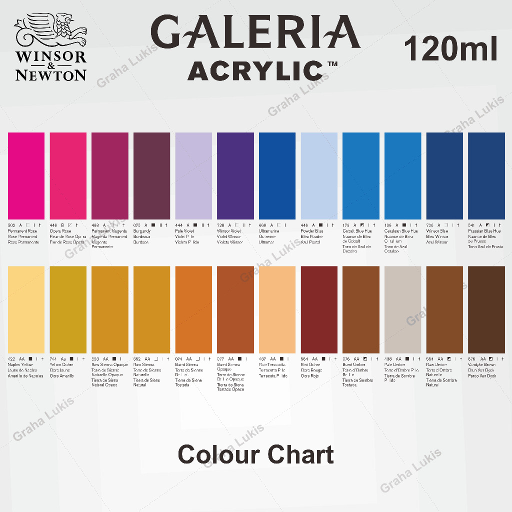 

Galeria Acrylic Winsor & Newton 120ml Varian 1 - Cat Akrilik 120 ml
