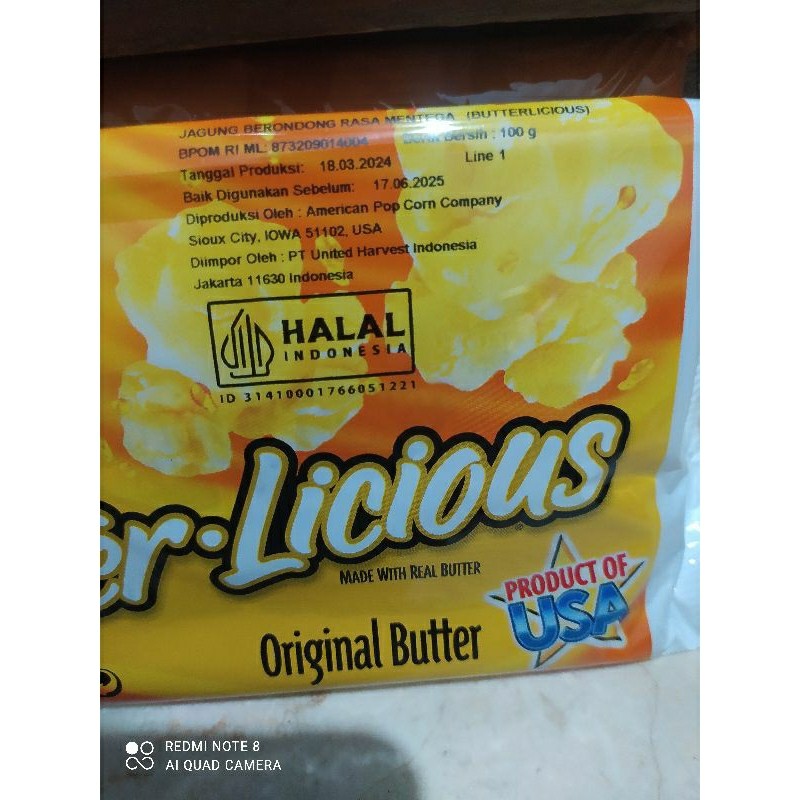 

POP CORN JOLLY TIME RASA BUTTER LICIOUS
