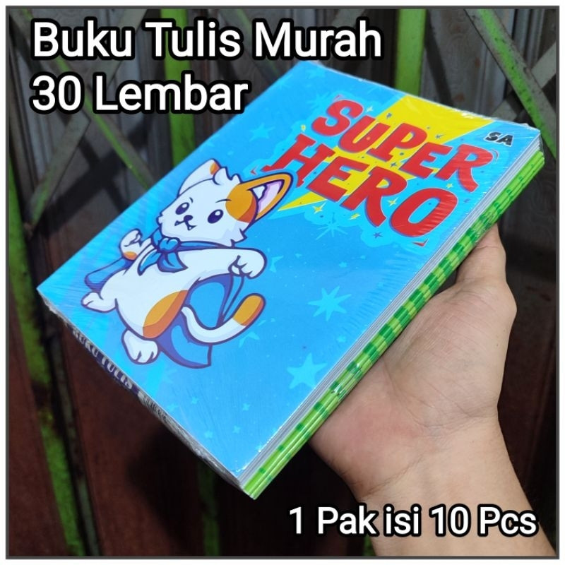 

10buku tulis merk you kiky 30 lembar