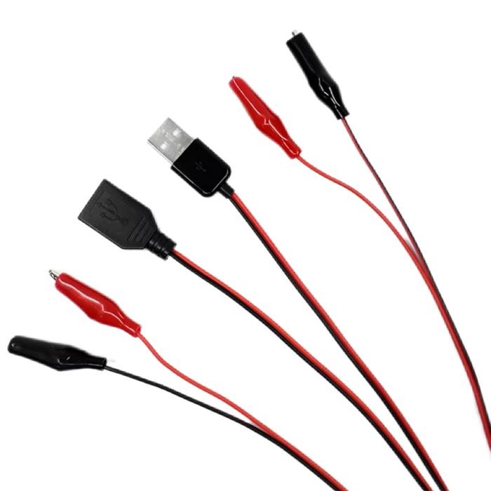 PREMIUM Kabel USB Capit Buaya - Klem Buaya-USB Power Supply Multi Tester