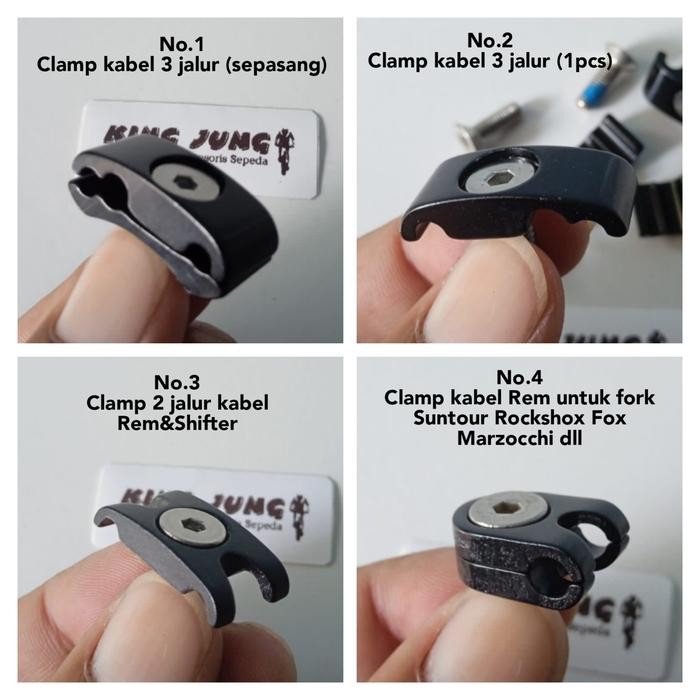 PREMIUM Klem penjepit jalur kabel rem klem kabel fork Clamp Cable guide frame