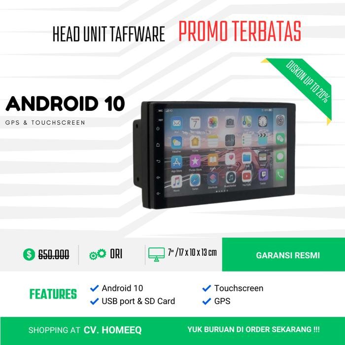 PREMIUM Tape Audio Taffware Mobil Bluetooth LCD 7 inch