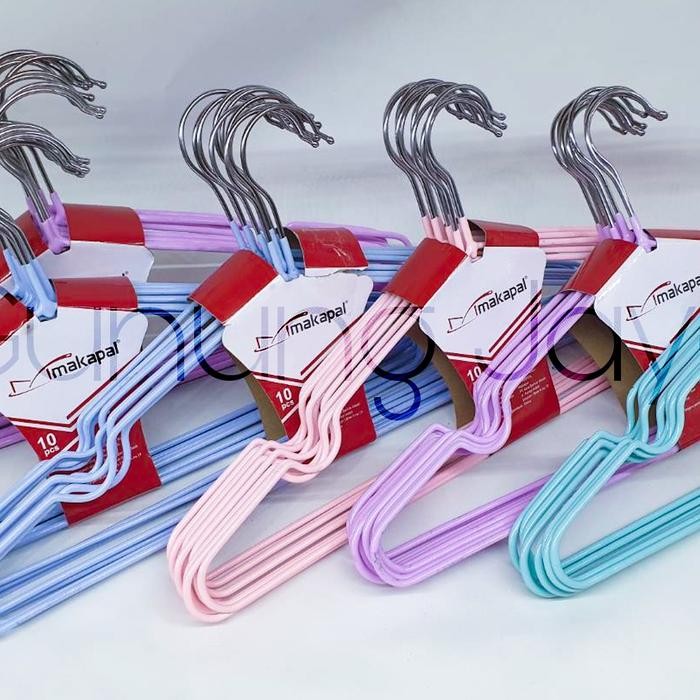 PREMIUM Gantungan Baju Stainless / Hanger Baju Makapal Stainless (10pcs)