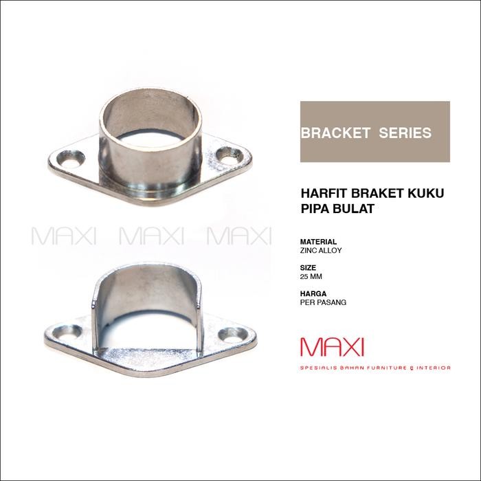PREMIUM Braket Kuku Pipa Bulat 1 Inch 25 MM - Braket Gantungan Pipa 1 inch