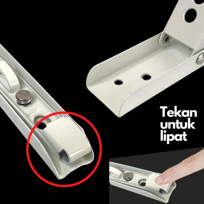 PREMIUM Siku Rak Lipat / Bracket Siku Rak Lipat / Engsel Ambalan Lipat / Engsel Meja Lipat dinding /