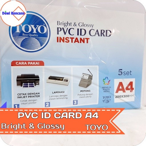 

Kertas PVC ID Card Instant A4 TOYO