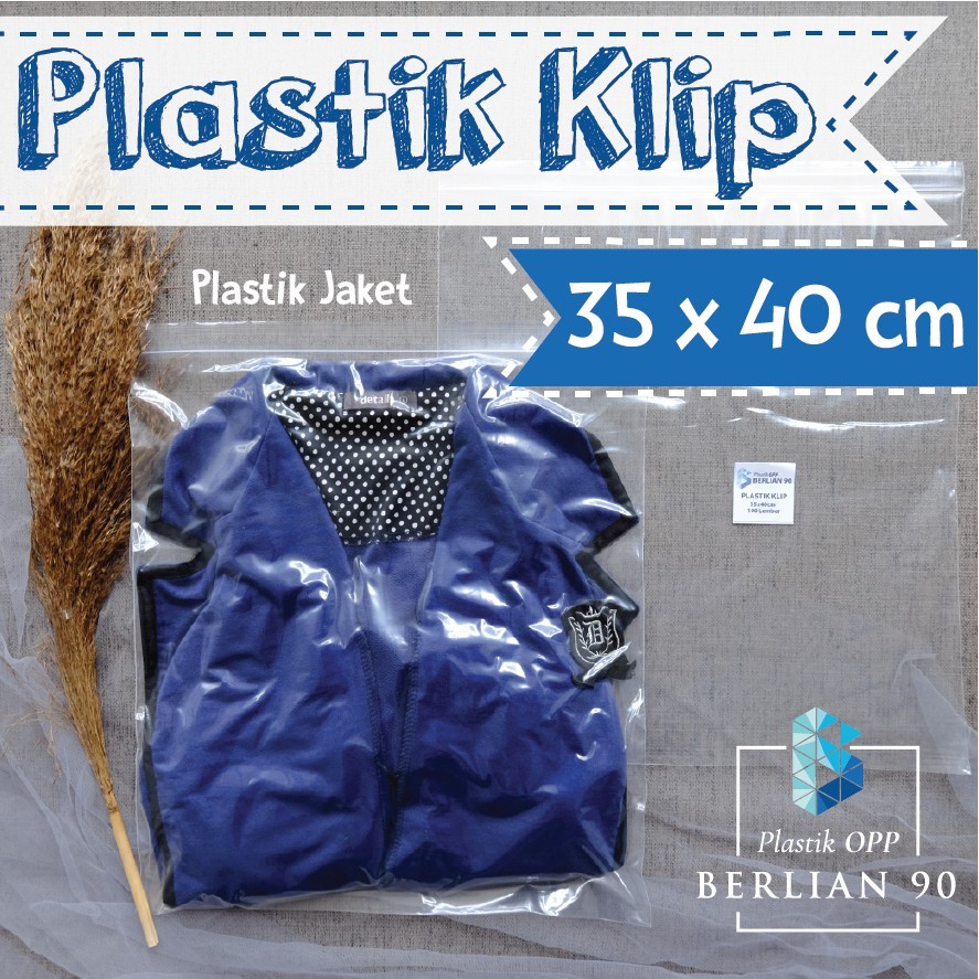 

Plastik Bening Clip Ziplock 35 x 40 cm Tebal Termurah