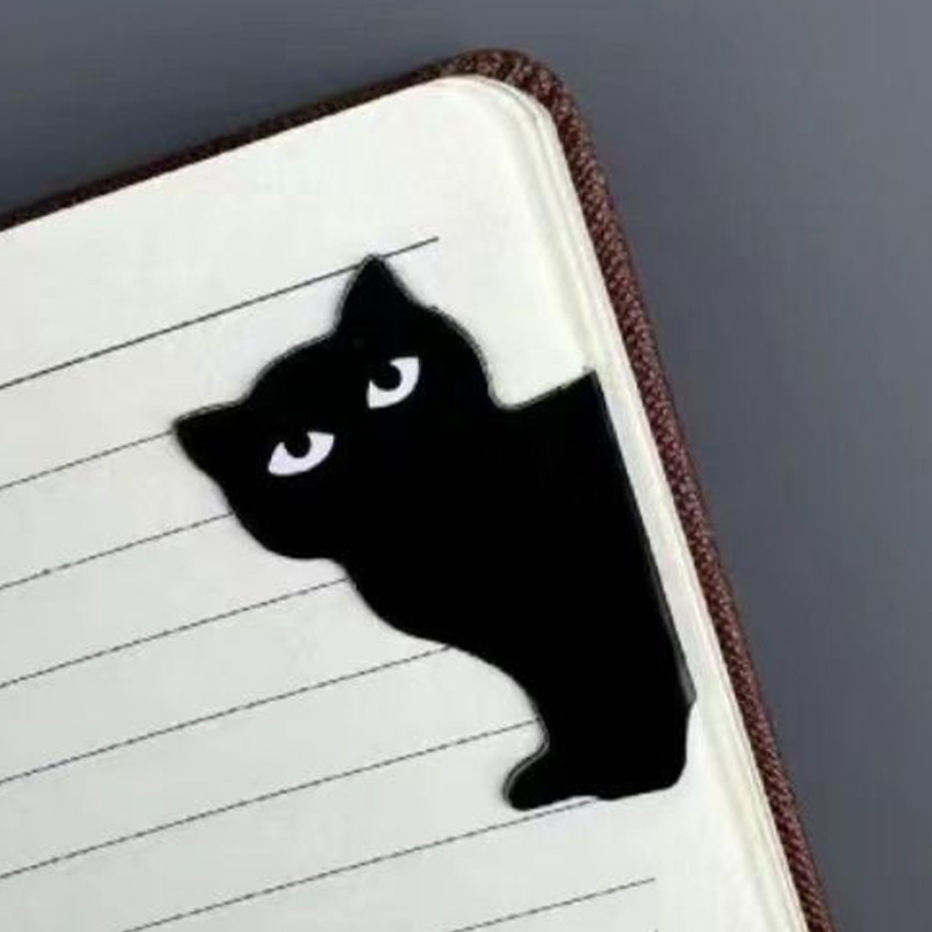 

6Pcs/Set Pembatas Buku Magnet Lucu Kucing Hitam Cat Magnetic Bookmark Fancy Stationery