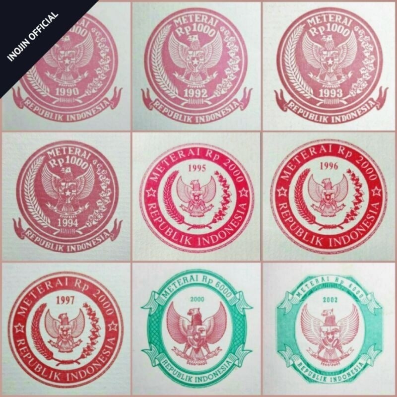 

Kertas Segel Tahun 1990 1992 1993 1994 1995 1996 1997 2000 2002 Segel Tanah Double Asli Original