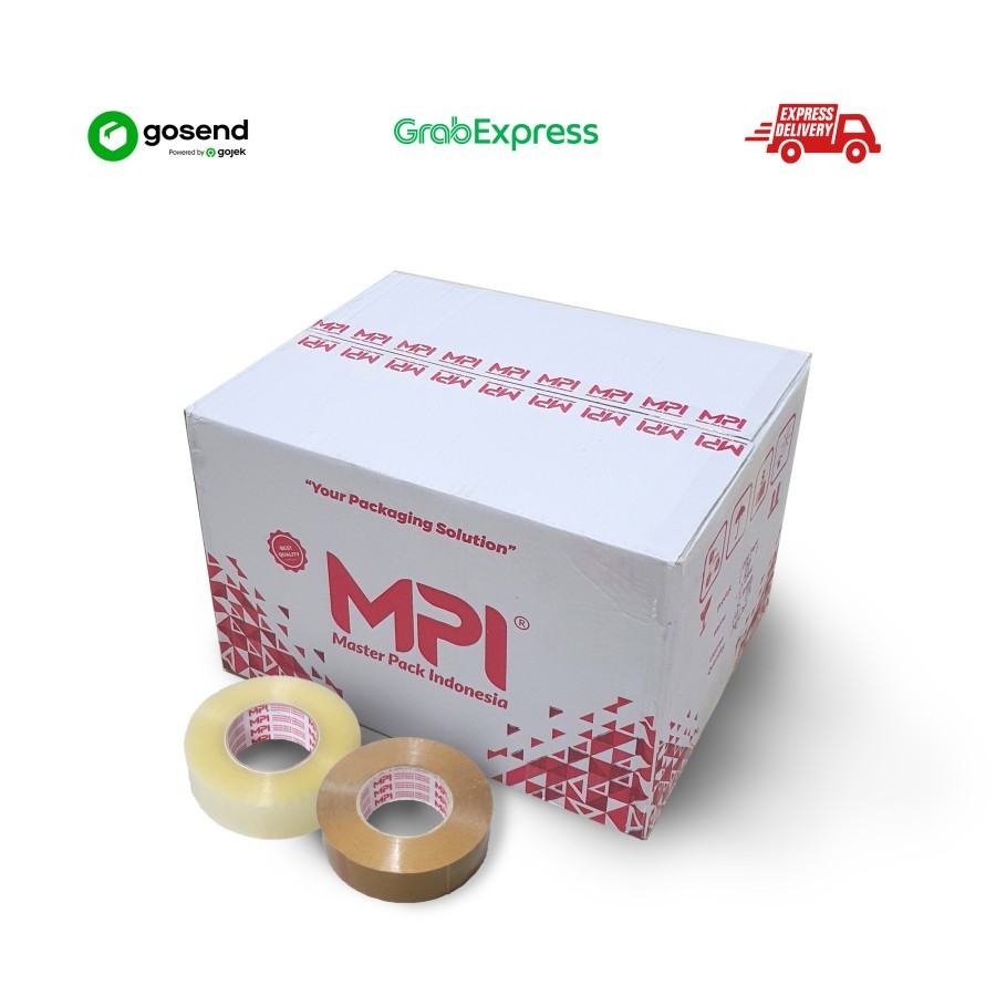 

Lakban Bening - Lakban Cokelat 45 mm x 300 Yard MPI 1 Dus isi 36 Roll