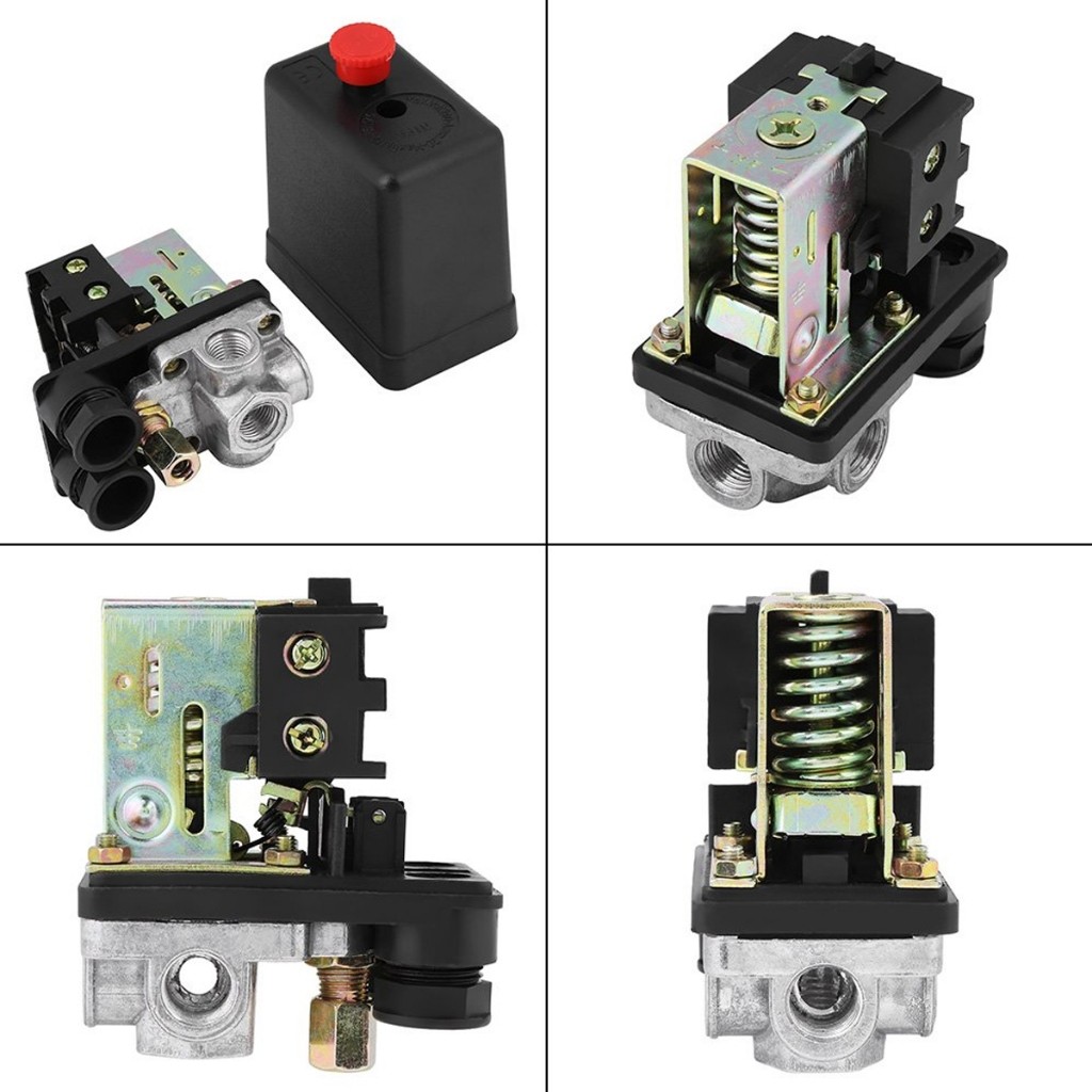 JLD Automatic Pressure Switch Otomatis Compressor 4 Way Control Regulator