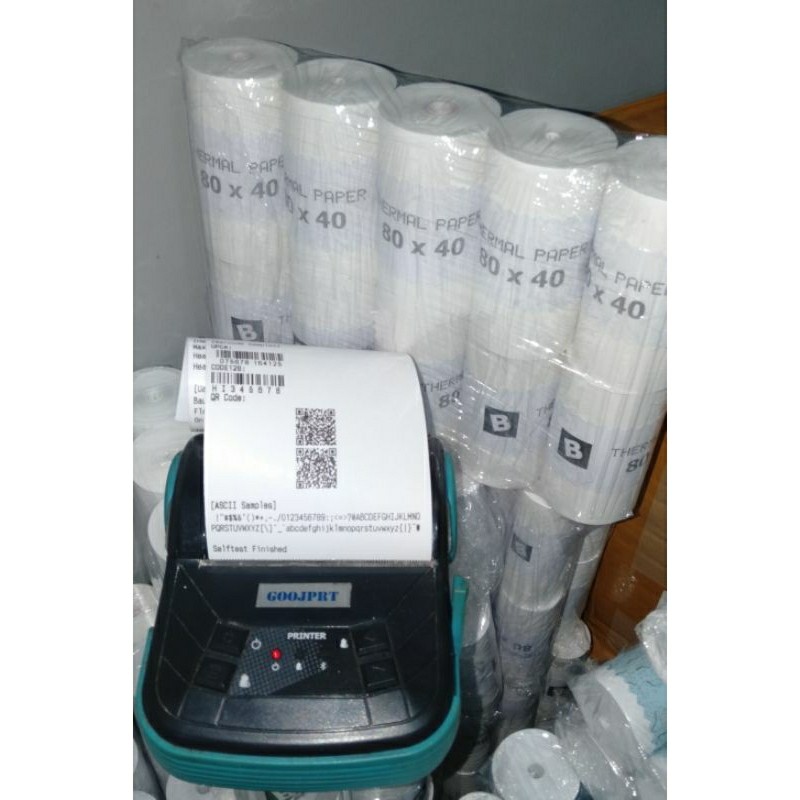 

Kertas thermal 80 x 40mm 80x40 cetak resi struk kasir 10 roll WE!!