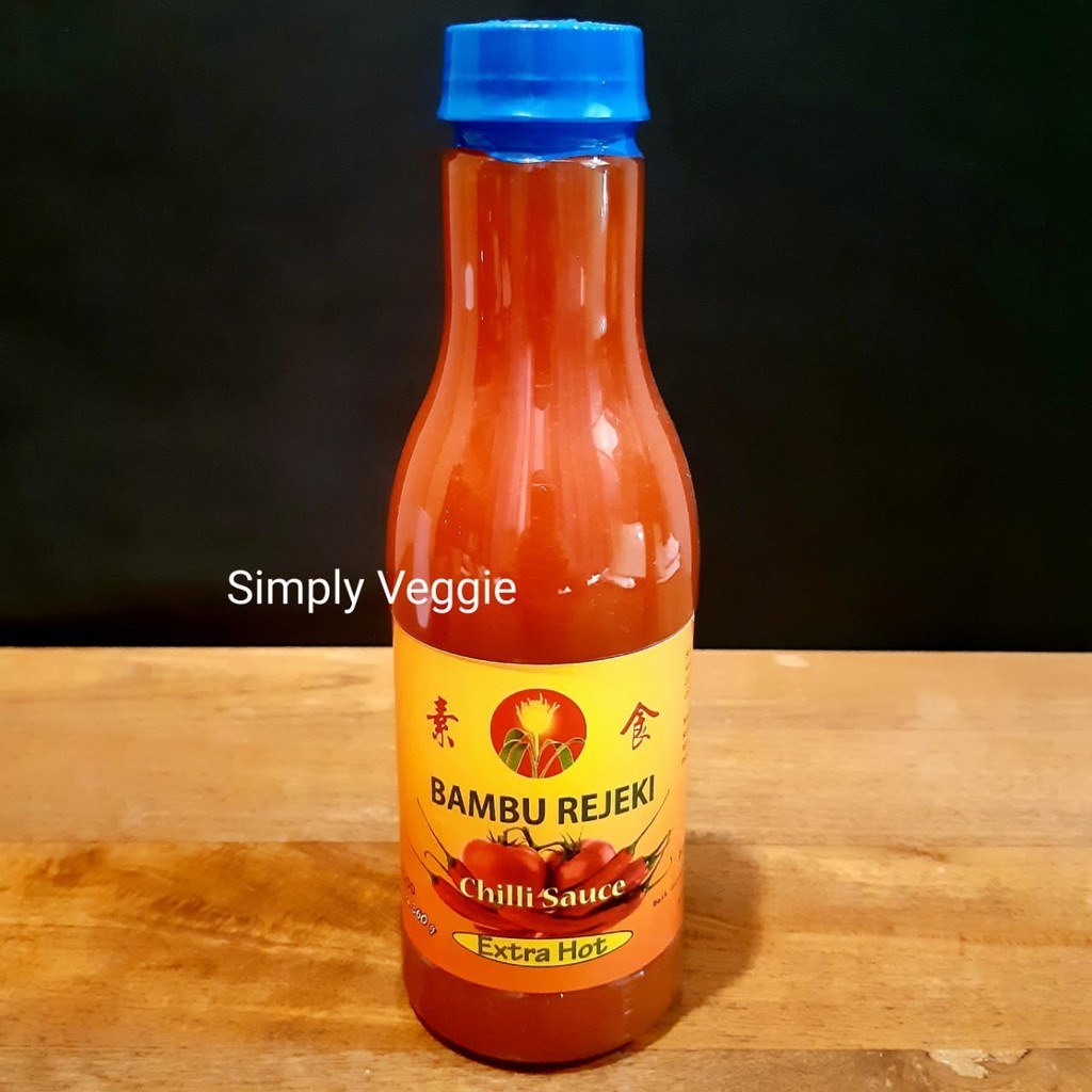 

Saus Sambal Vegetarian Bambu Rejeki Extra Hot 360g / Saos Sambal Vegetarian / Chilli Sauce