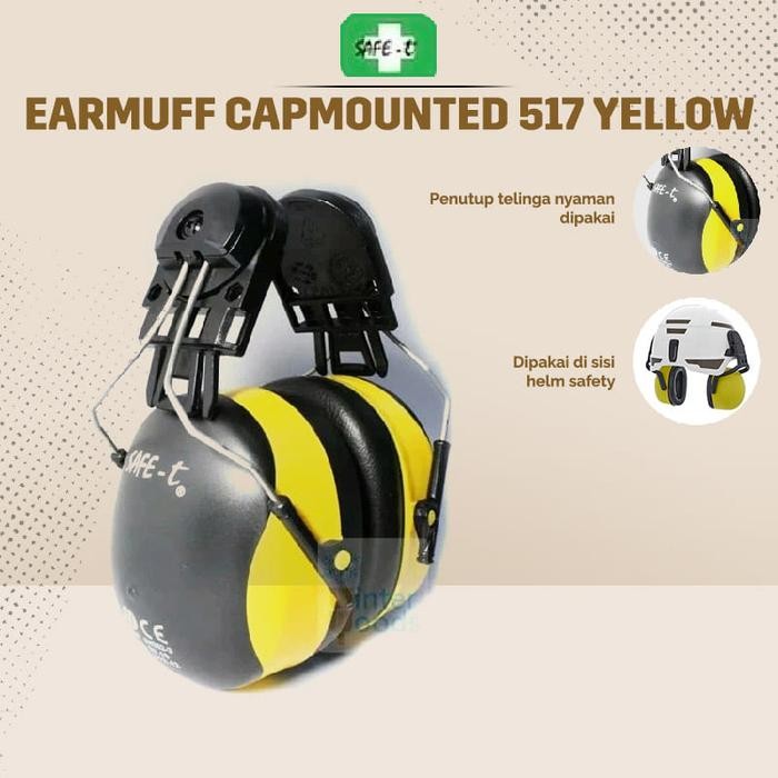 Earmuff Safety Cap Mounted Helmet Sem 517 Yellow
