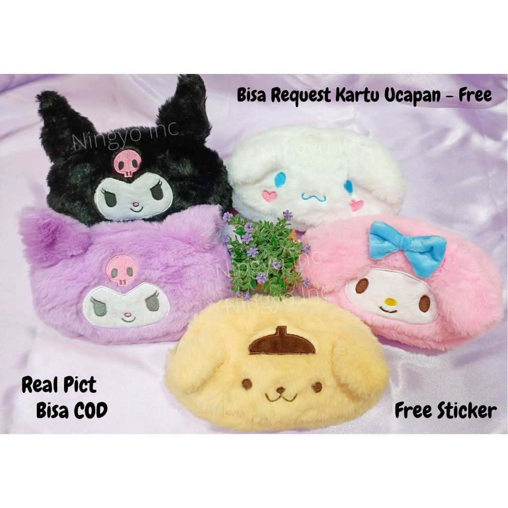 

TEMPAT PENSIL DOMPET SERBA GUNA KOSMETIK POUCH CANTIK LUCU KARAKTER SANRIO BULU HALUS PREMIUM WE!!!