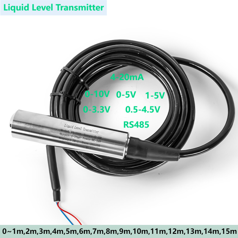 12M 7M 8M Liquid Level Transmitter Hydrostatic Liquid Level Transducer 4-20mA 0-3.3V Liquid Level Se