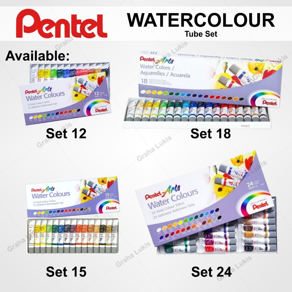 

Pentel Water Colours Set 24 / Cat Air Pentel 24 Warna