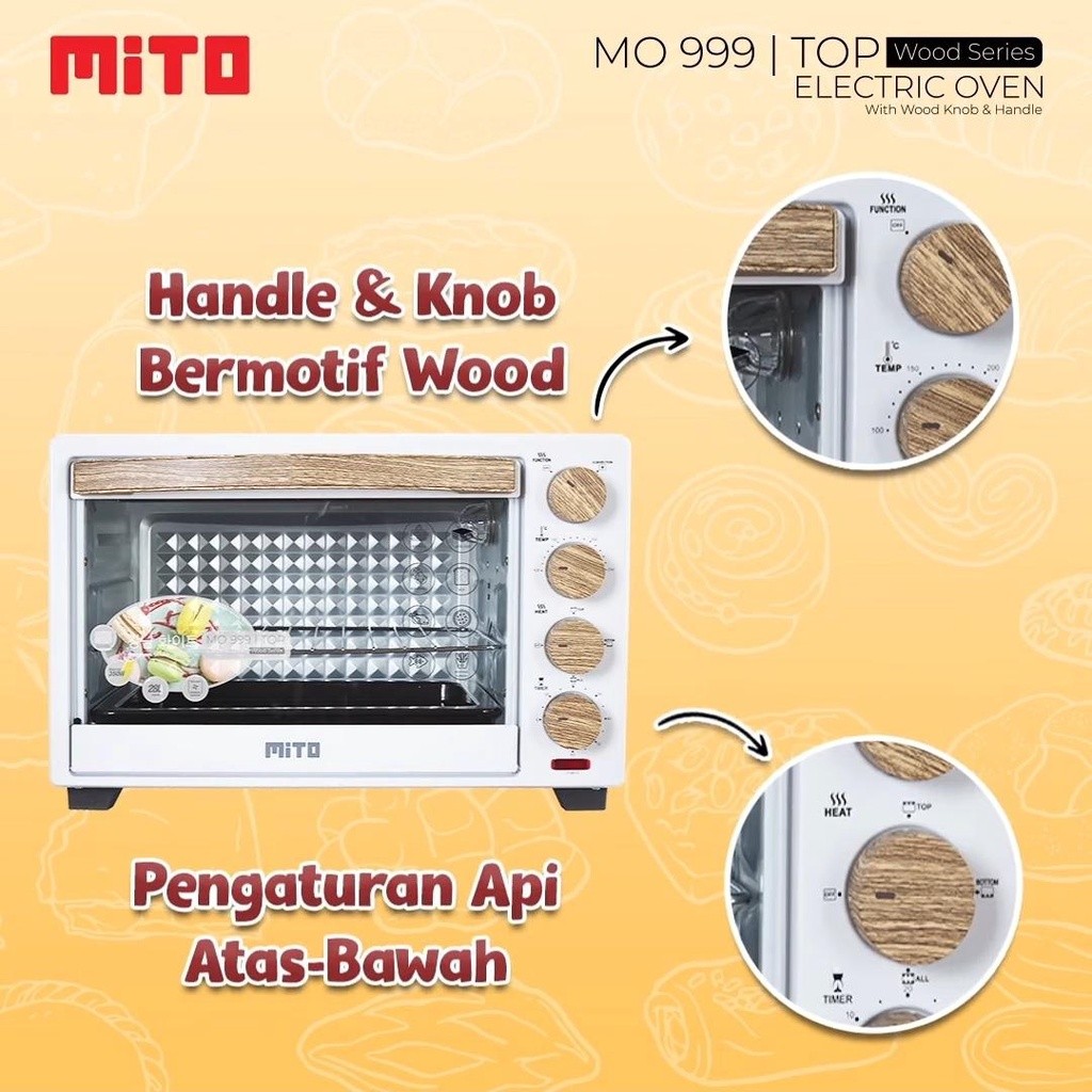 (COD) OVEN MITO MO-999 - Oven low watt MO 999/ MO999 OVEN LISTRIK [GARANSI RESMI] TERMURAH
