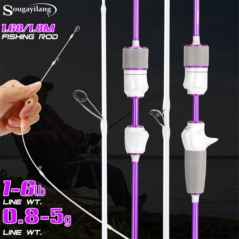 Sougayilang 1-6LB Joran Pancingan 180cm Lentur Carbon Soild UL Pancing