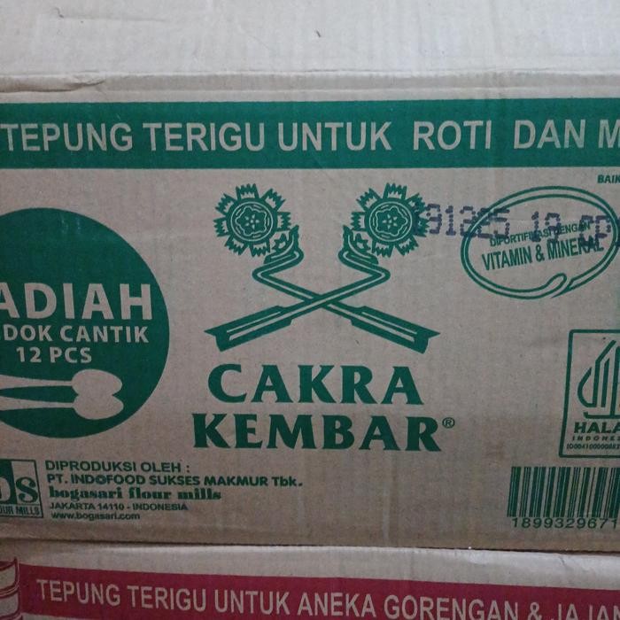 

SALE !!! TEPUNG TERIGU CAKRA KEMBAR 1 KG X 12 PCS (KARTONAN) READYY