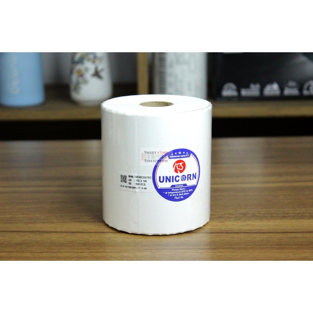 

Stiker Label Barcode Thermal 100x100 mm / 100 x 100 mm / 100x100mm 1Line Core 1 Inch Isi 500pcs