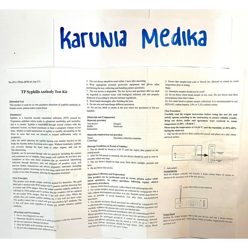 Alat Test Syphilis Rapid - One Step Syphilis Test Satuan Syphilis Hiv terlaris