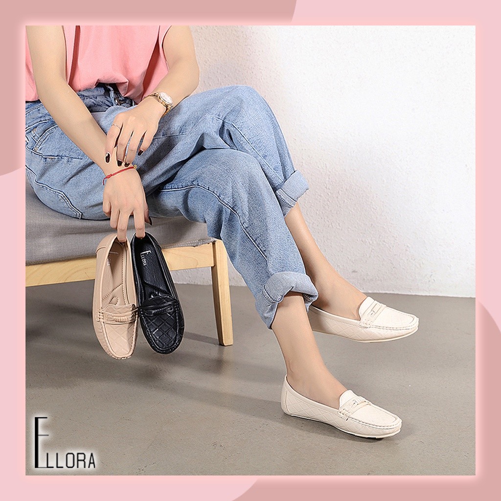 ELLORA EZ-2650 SEPATU FLAT WANITA LOAFERS KERJA IMPORT