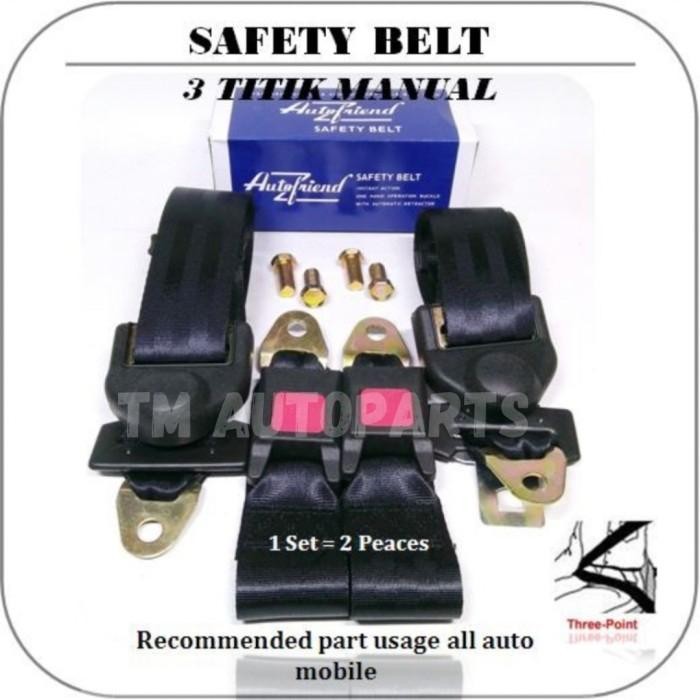 

Terlaris Safety Belt Manual Sabuk Pengaman Seat Belt 3 Titik Universal 2Pcs