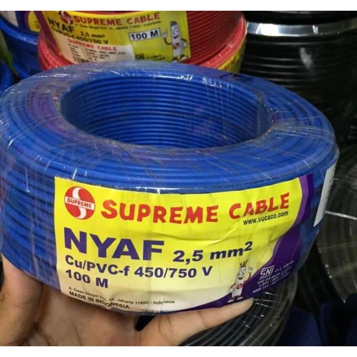 KABEL LISTRIK NYAF 2,5MM SUPREME KABEL NYAF 1X2,5MM 2,5MM SUPREME