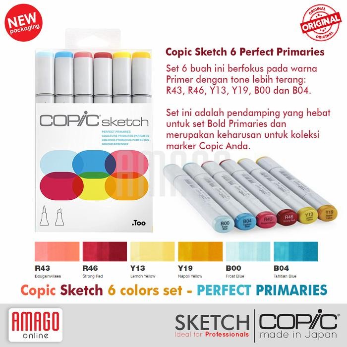 

Big Boss - Copic Sketch Marker - Set Isi 6 - Perfect Primaries - Csm/6Pfp