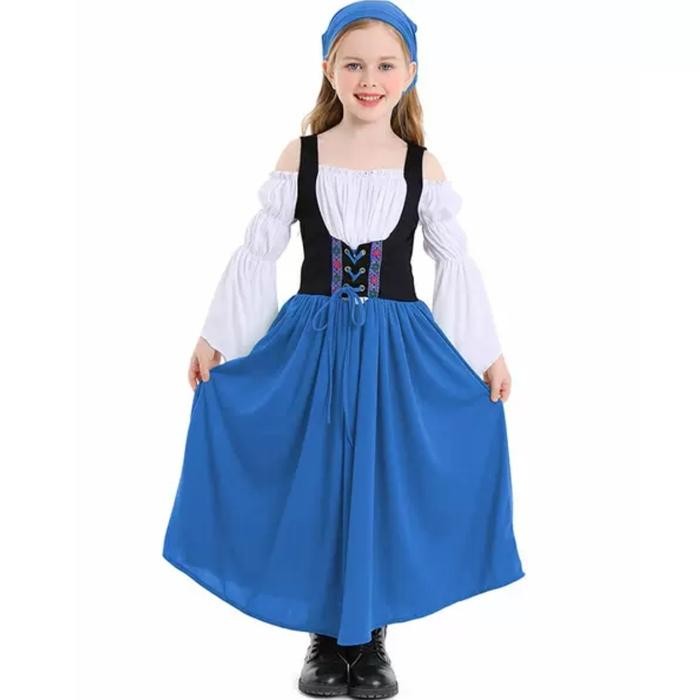 GERMANY BAVARIAN COSTUME HALLOWEEN KOSTUM ANAK NEGARA JERMAN MIDI DRESS