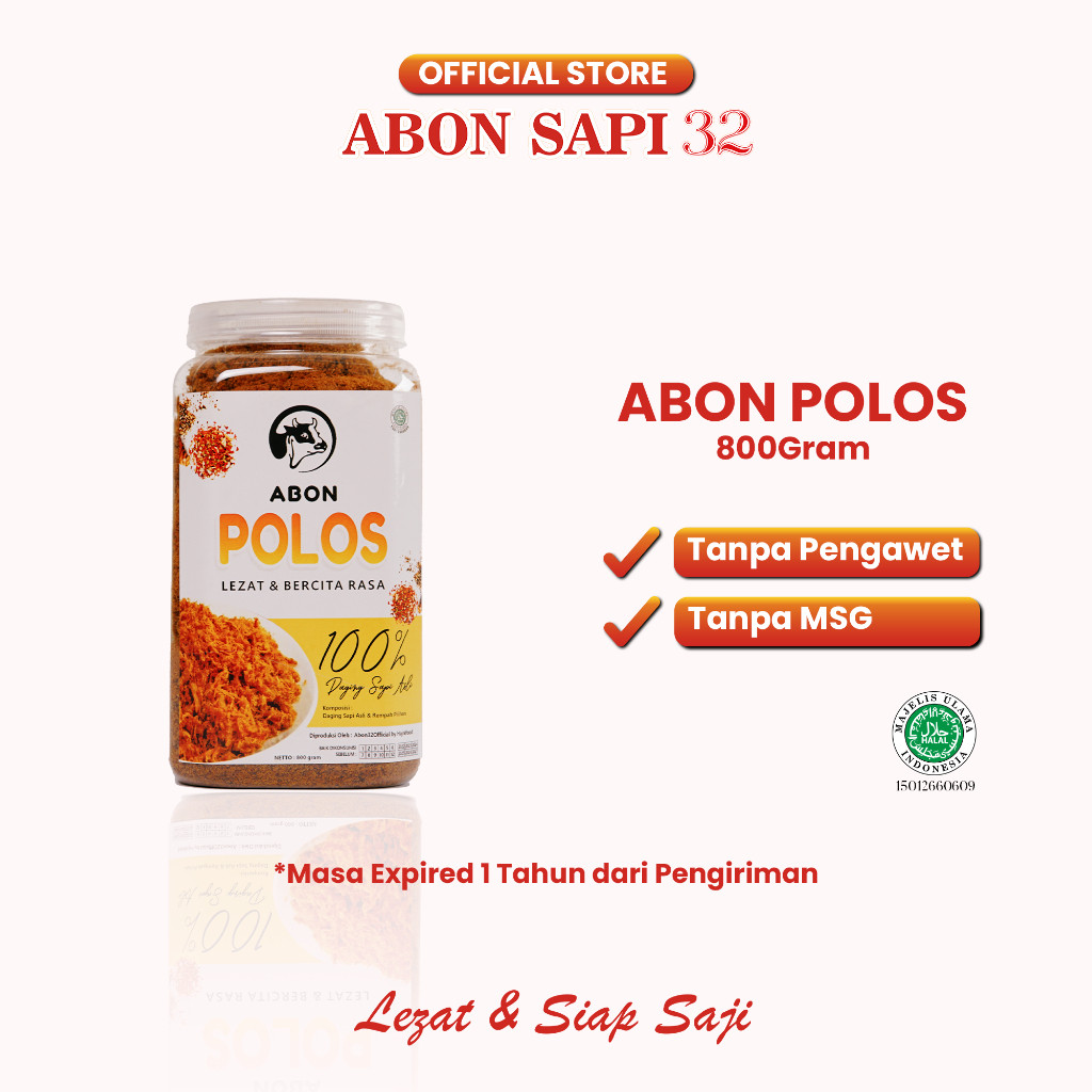 

ABON SAPI POLOS PREMIUM LEZAT DAN SIAP SAJI KEMASAN 800GR WE!!