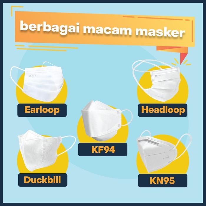 SALE ANEKA MASKER MULUT EARLOOP HEADLOOP DUCKBILL KF94 KN95 3D DEWASA ANAK