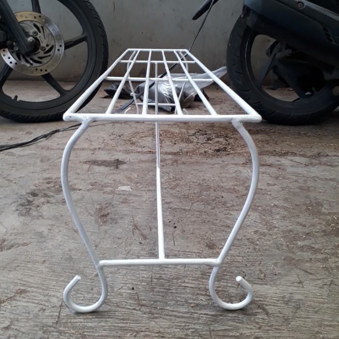 Rak pot bunga besi 1 susun, rak besi tanaman, rak besi 1 meter
