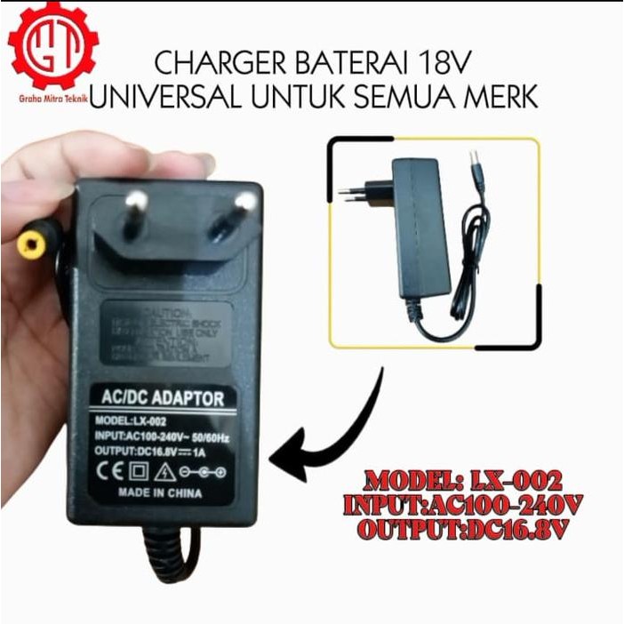 CHARGER BOR IMPACT CORDLESS DRILL 18V UNIVERSAL SEMUA MERK