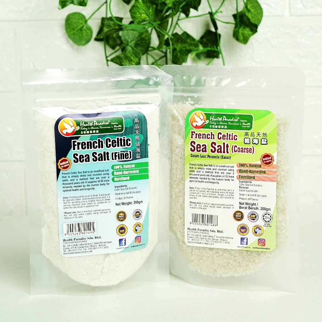 

HP French Celtic Sea Salt 200gr Garam Celtic Fine and Coarse
