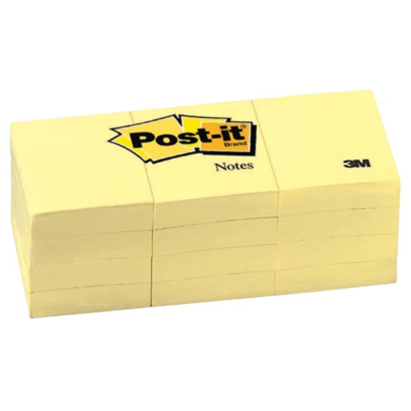 

3M Post It 653-12CY Sticky Notes Yellow Canary