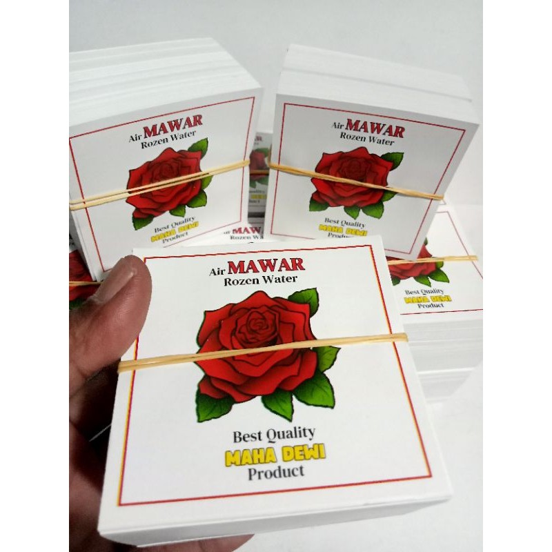 500 lembar kertas label air mawar ROZEN WATER ( ready )
